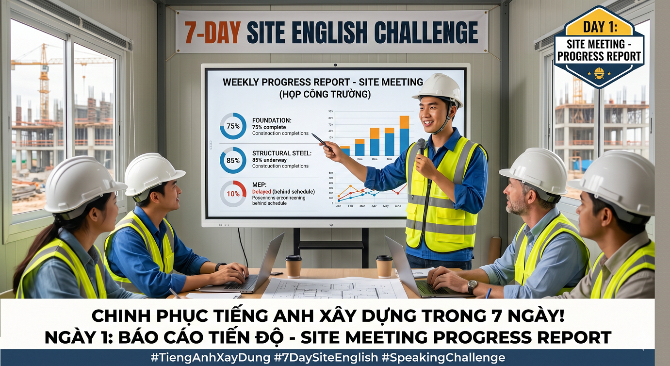Tiếng Anh Xây Dựng Ngày 3: Cẩm Nang Giải Thích Bản Vẽ (Explaining Drawings) Chuyên Nghiệp Trong Các Cuộc Họp
