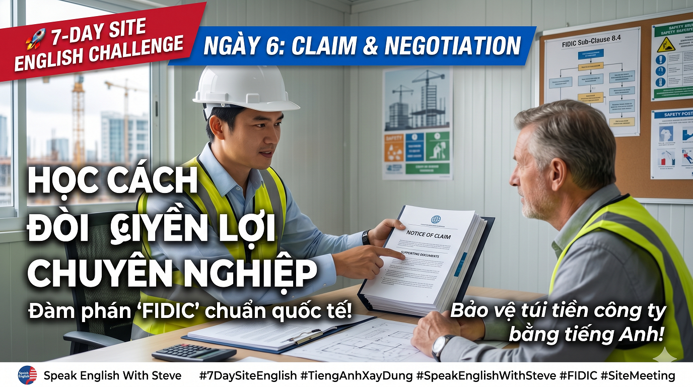 Tiếng Anh Xây Dựng Ngày 6: Nghệ Thuật Trình Bày Claim (Yêu Cầu Bồi Thường) & Đàm Phán Đỉnh Cao